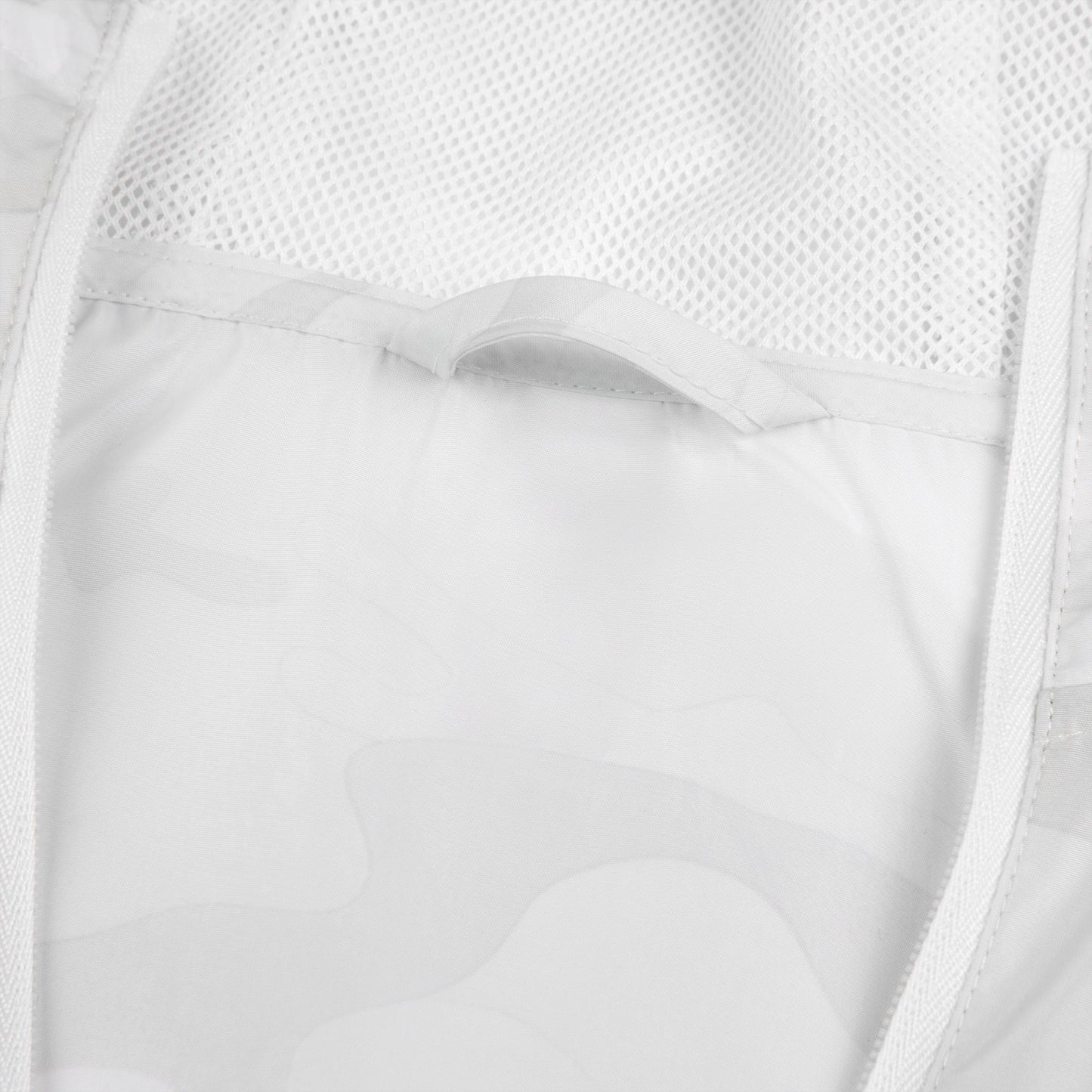 Windbreaker Jacket — Minimal Crossed Swords Logo (White Camo)
