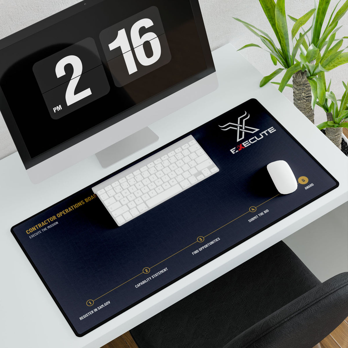 Contractor Operations Board Desk Mat | Veteran-Founded Execute Company Mousepad