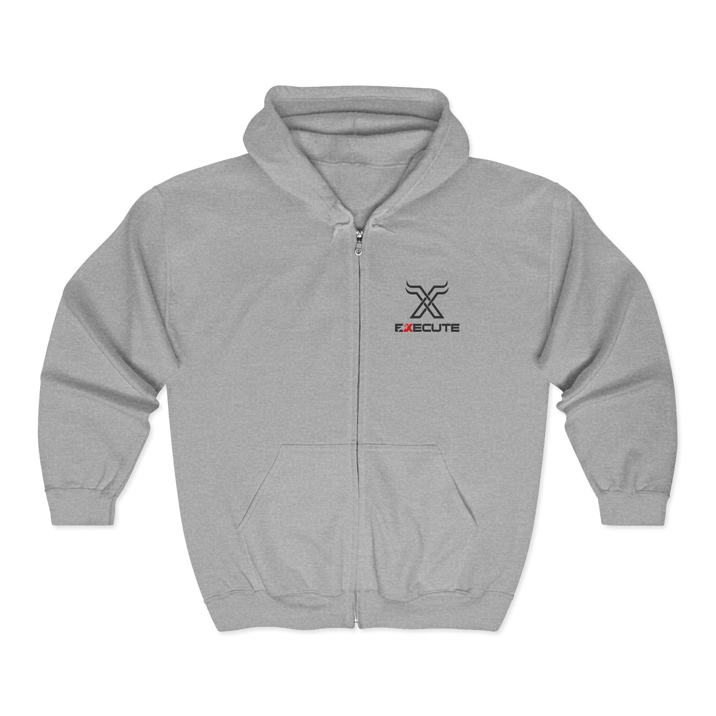 Scout Logo Zip Hoodie — Tactical Black Full‑Zip Sweatshirt