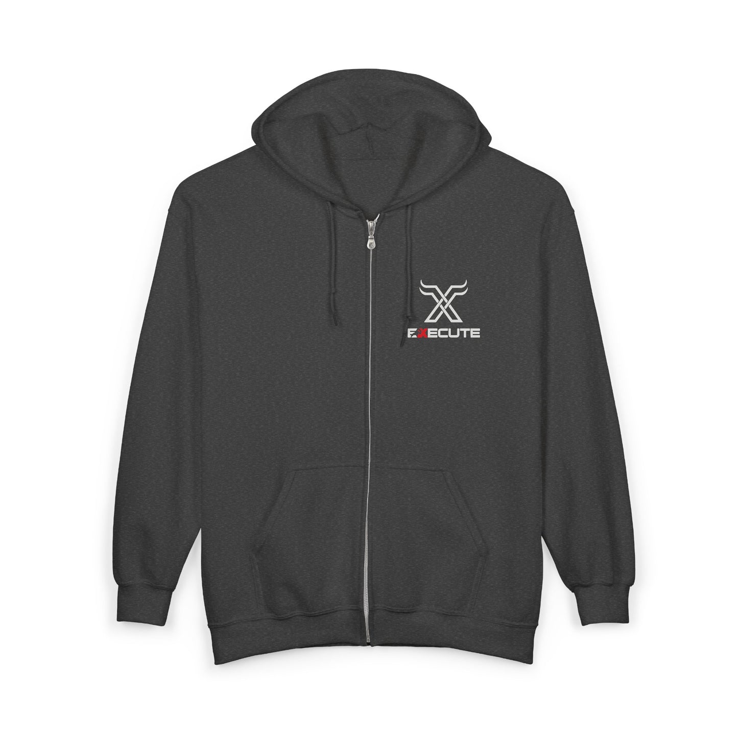 Scout Logo Zip Hoodie — Tactical Black Full‑Zip Sweatshirt