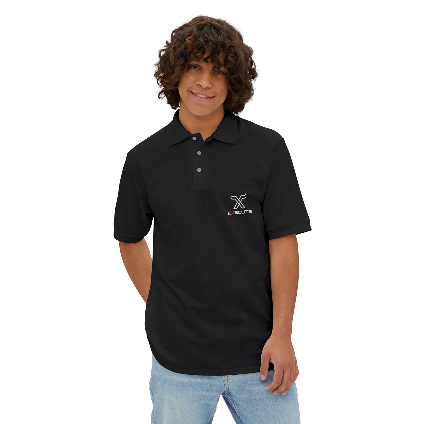 Men's Piqué Polo — Minimalist Xclusive Logo Chest Polo Shirt