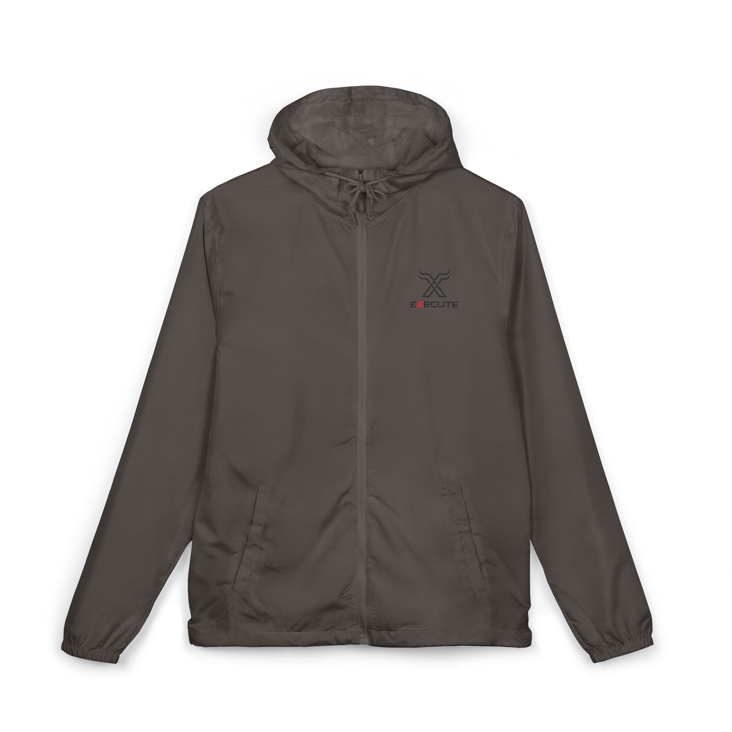 Windbreaker Jacket — Minimal Crossed Swords Logo (White Camo)