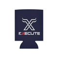Execute Logo Can Cooler – Navy Beer Koozie with Bold 'EXECUTE' Design