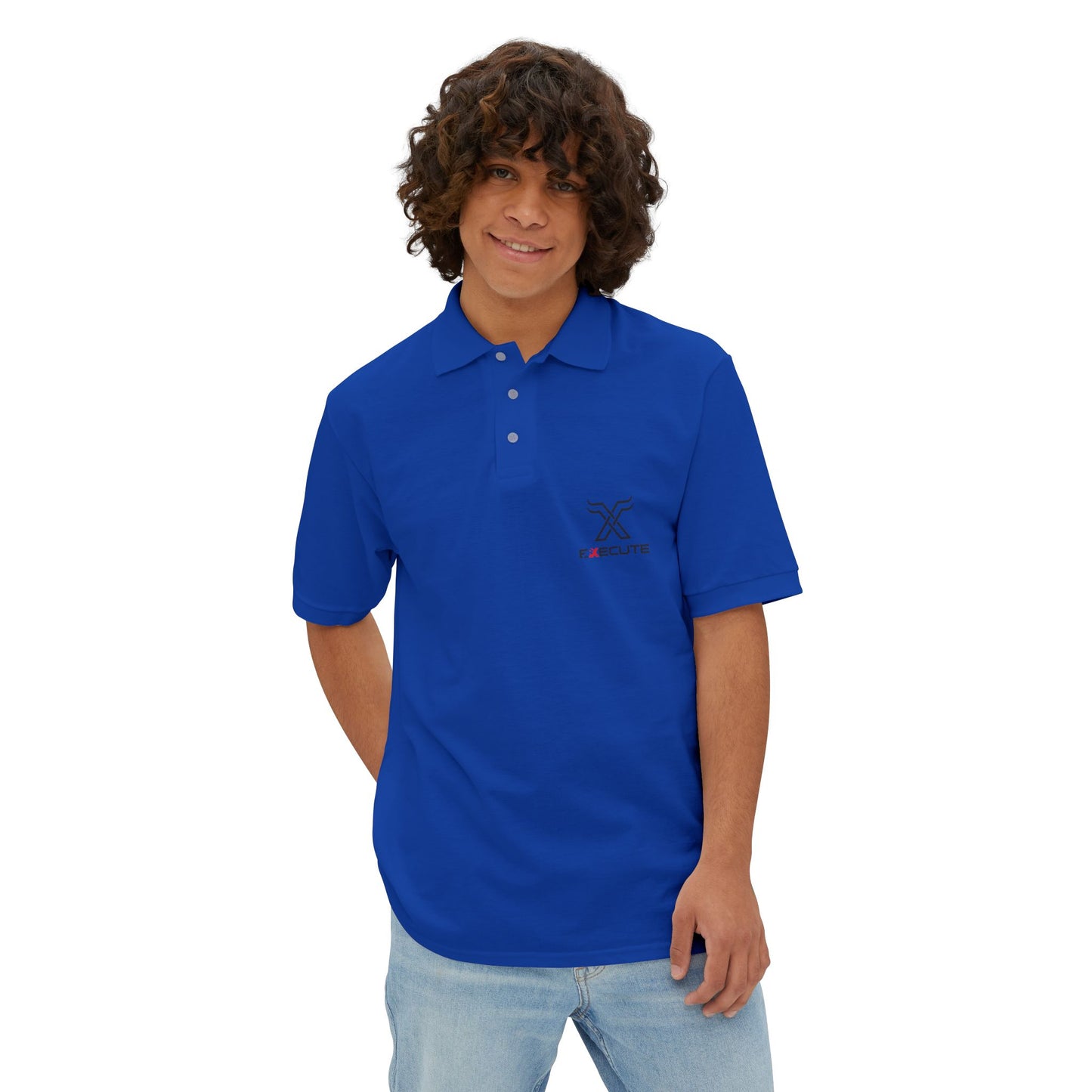 Men's Piqué Polo — Minimalist Xclusive Logo Chest Polo Shirt