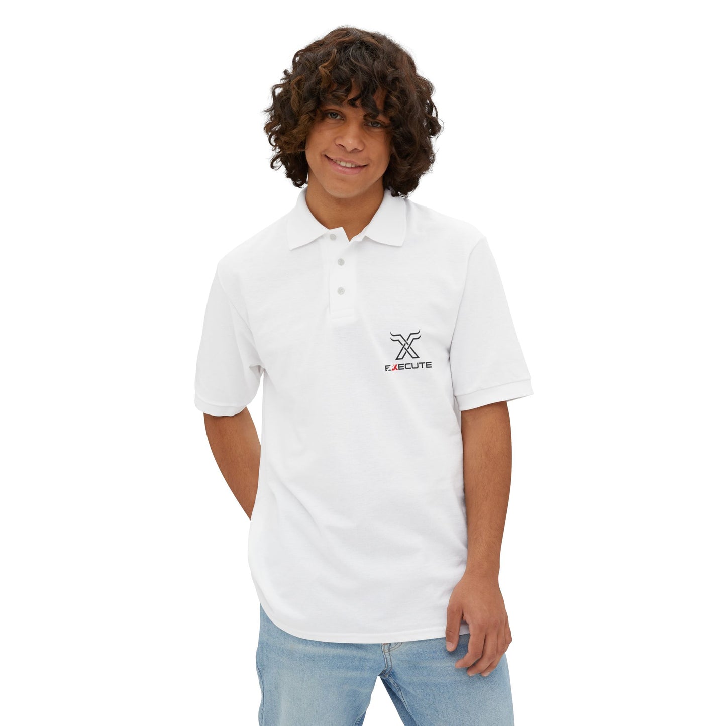 Men's Piqué Polo — Minimalist Xclusive Logo Chest Polo Shirt