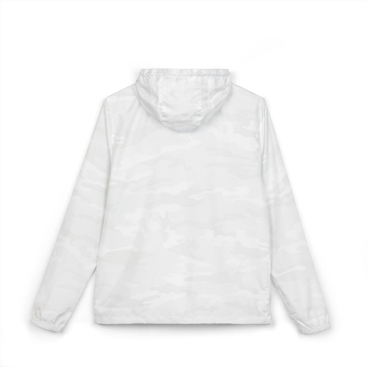 Windbreaker Jacket — Minimal Crossed Swords Logo (White Camo)