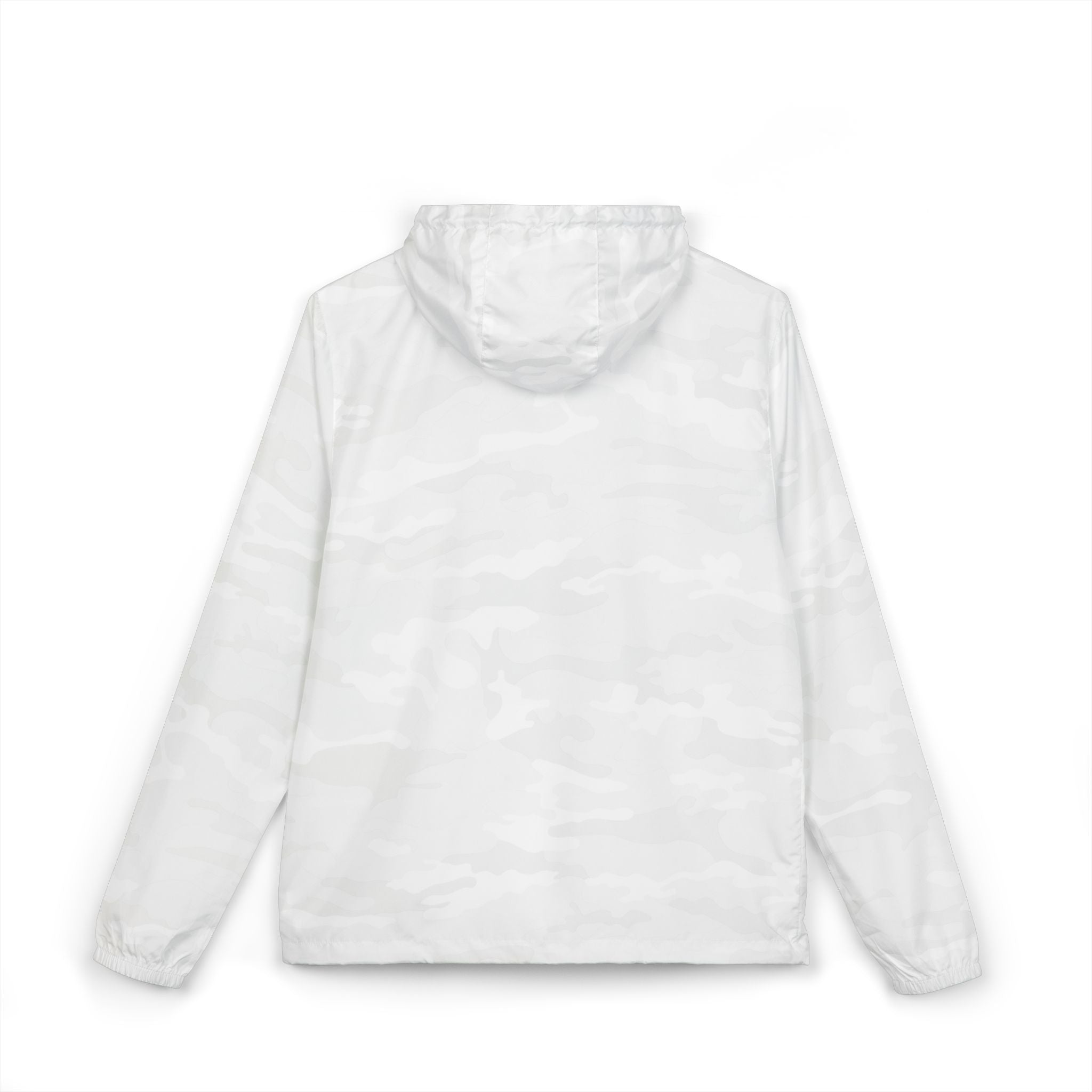 Windbreaker Jacket — Minimal Crossed Swords Logo (White Camo)