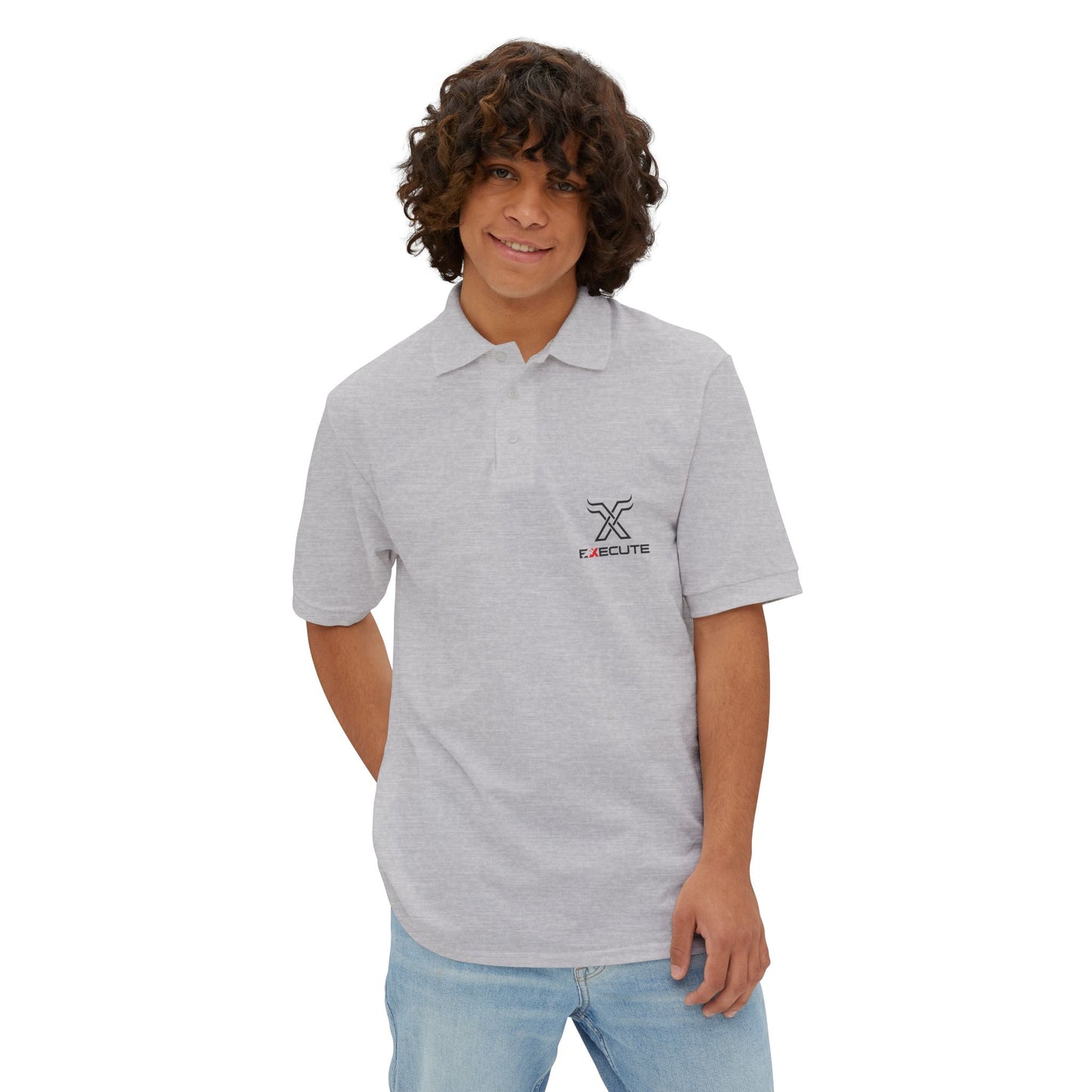 Men's Piqué Polo — Minimalist Xclusive Logo Chest Polo Shirt