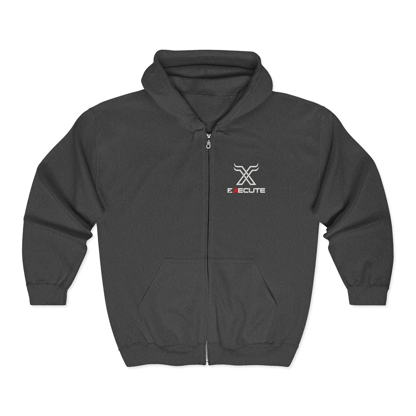 Scout Logo Zip Hoodie — Tactical Black Full‑Zip Sweatshirt