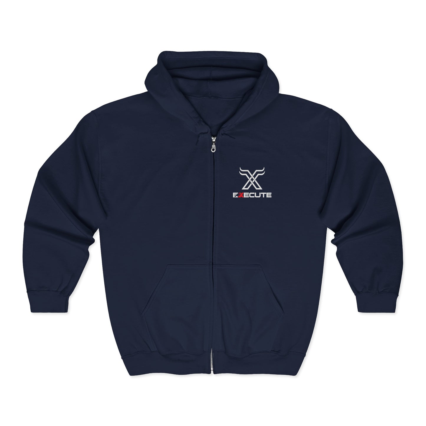Scout Logo Zip Hoodie — Tactical Black Full‑Zip Sweatshirt