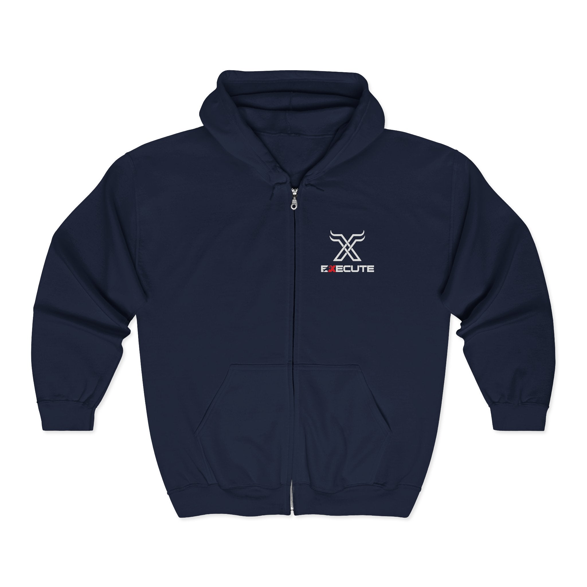 Scout Logo Zip Hoodie — Tactical Black Full‑Zip Sweatshirt