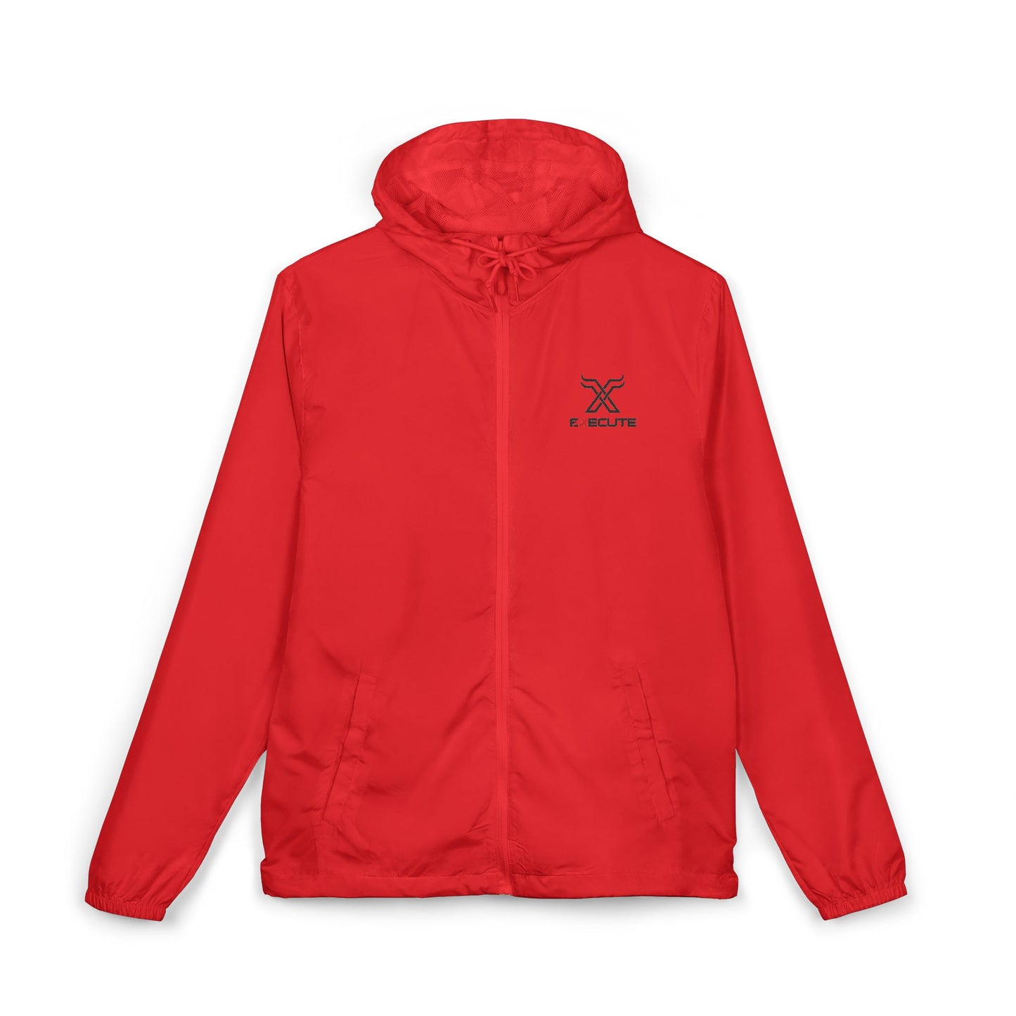 Windbreaker Jacket — Minimal Crossed Swords Logo (White Camo)