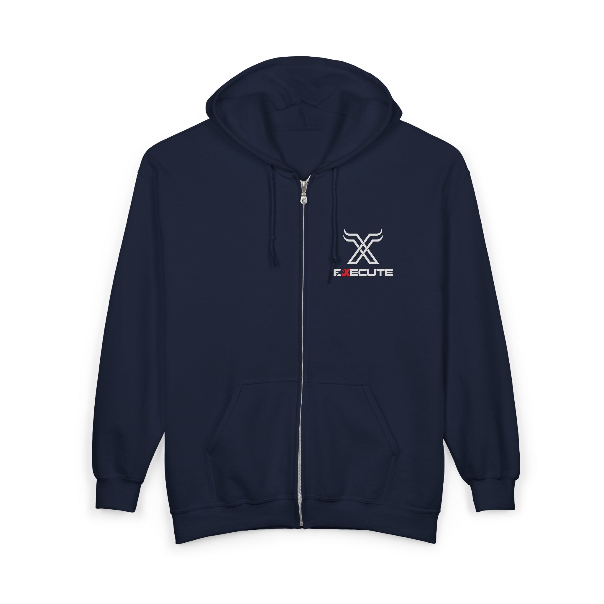 Scout Logo Zip Hoodie — Tactical Black Full‑Zip Sweatshirt